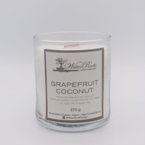 Grapefruit Coconut soy wood wick candle